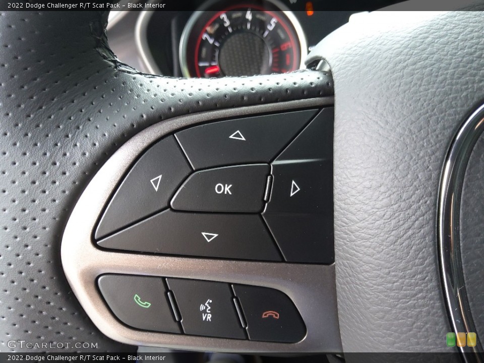 Black Interior Steering Wheel for the 2022 Dodge Challenger R/T Scat Pack #144082355