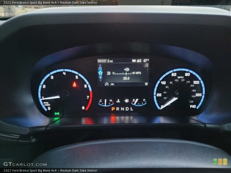 Medium Dark Slate Interior Gauges for the 2022 Ford Bronco Sport Big Bend 4x4 #144083750