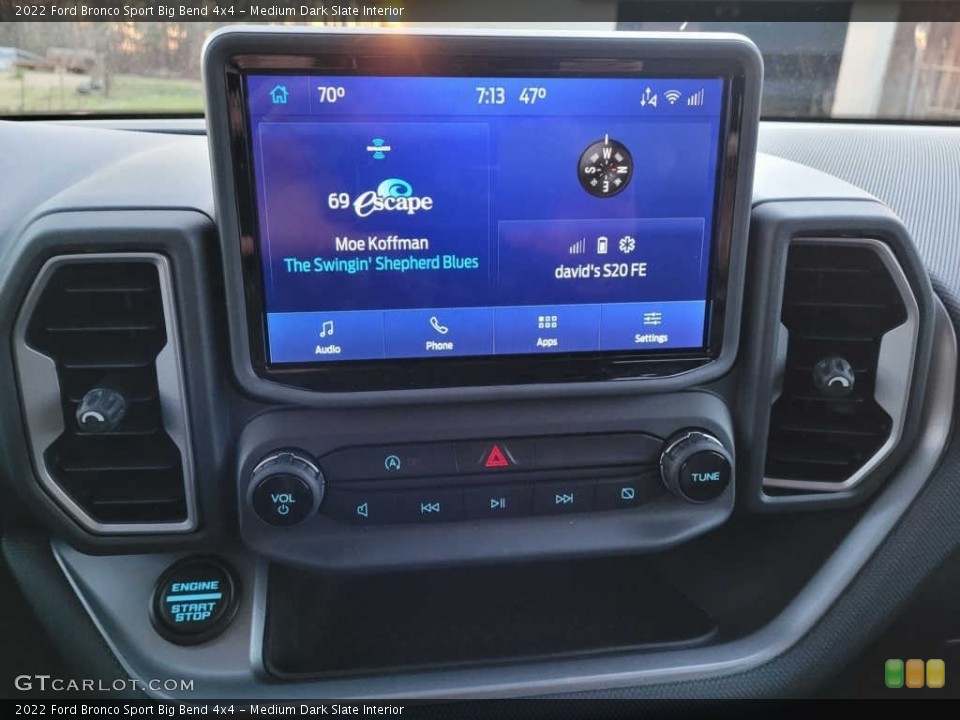 Medium Dark Slate Interior Controls for the 2022 Ford Bronco Sport Big Bend 4x4 #144083759