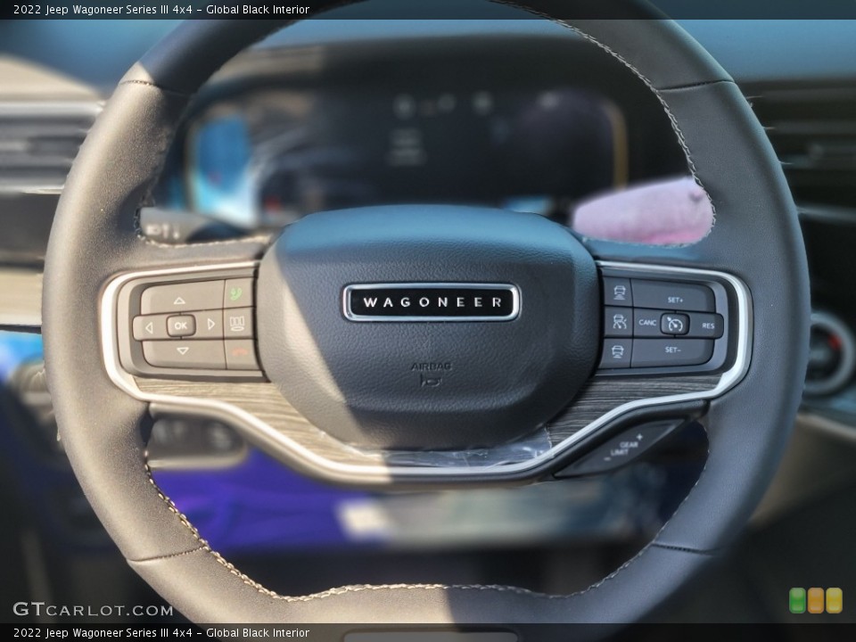 Global Black Interior Steering Wheel for the 2022 Jeep Wagoneer Series III 4x4 #144085106