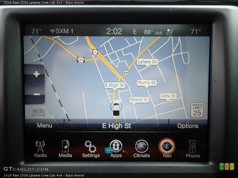 Black Interior Navigation for the 2016 Ram 2500 Laramie Crew Cab 4x4 #144087053