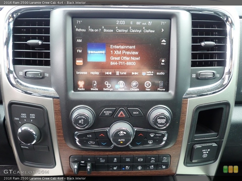 Black Interior Controls for the 2016 Ram 2500 Laramie Crew Cab 4x4 #144087071
