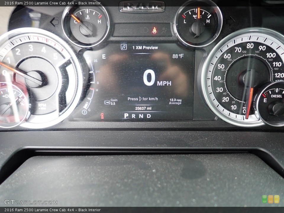 Black Interior Gauges for the 2016 Ram 2500 Laramie Crew Cab 4x4 #144087092