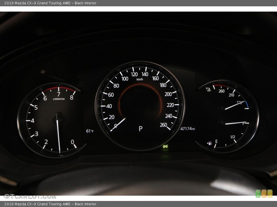 Black Interior Gauges for the 2019 Mazda CX-9 Grand Touring AWD #144094442