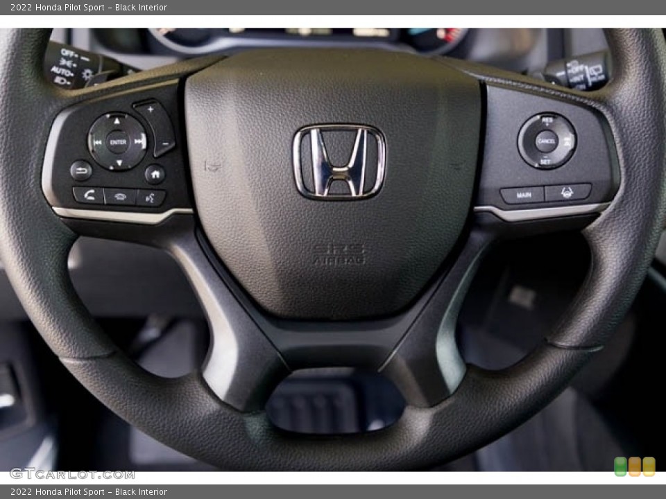 Black Interior Steering Wheel for the 2022 Honda Pilot Sport #144098381