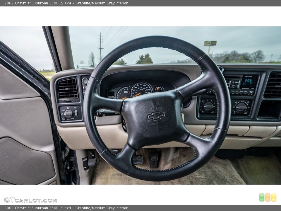 Graphite/Medium Gray Interior Steering Wheel for the 2002 Chevrolet Suburban 2500 LS 4x4 #144101048