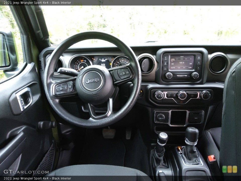 Black Interior Dashboard for the 2021 Jeep Wrangler Sport 4x4 #144103050
