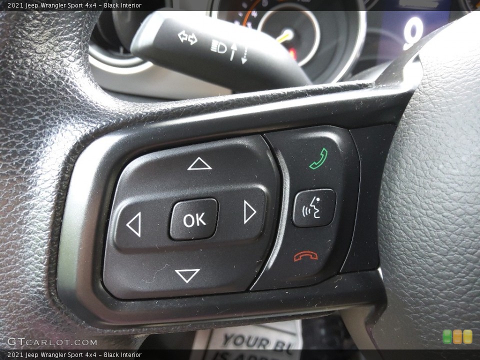 Black Interior Steering Wheel for the 2021 Jeep Wrangler Sport 4x4 #144103086