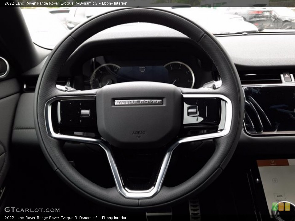 Ebony Interior Steering Wheel for the 2022 Land Rover Range Rover Evoque R-Dynamic S #144104310