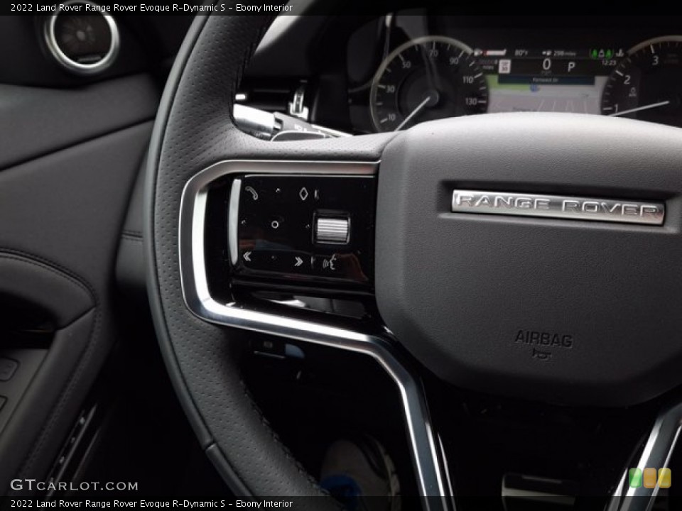 Ebony Interior Steering Wheel for the 2022 Land Rover Range Rover Evoque R-Dynamic S #144104328