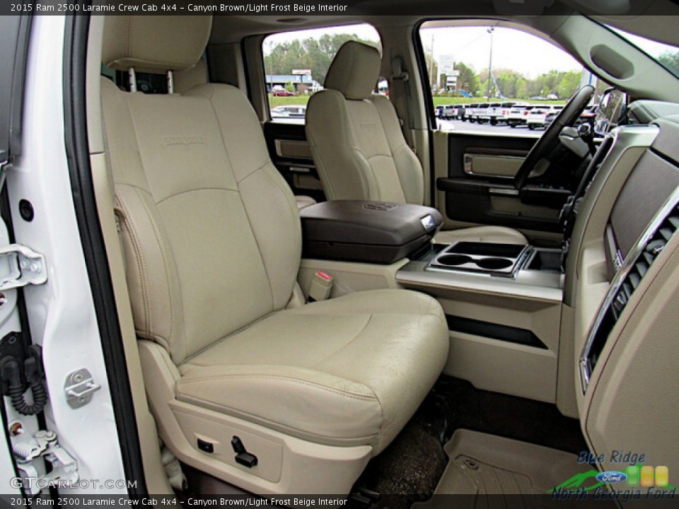 Canyon Brown/Light Frost Beige Interior Front Seat for the 2015 Ram 2500 Laramie Crew Cab 4x4 #144106653