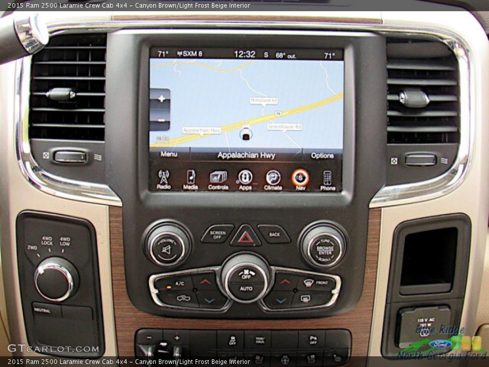 Canyon Brown/Light Frost Beige Interior Controls for the 2015 Ram 2500 Laramie Crew Cab 4x4 #144106680
