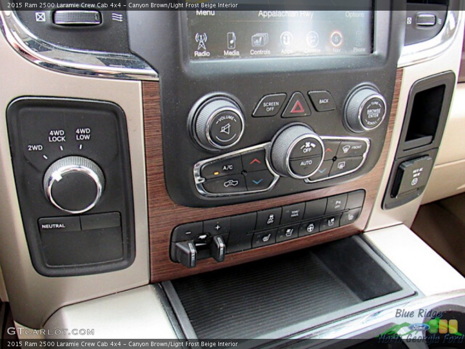 Canyon Brown/Light Frost Beige Interior Controls for the 2015 Ram 2500 Laramie Crew Cab 4x4 #144106689