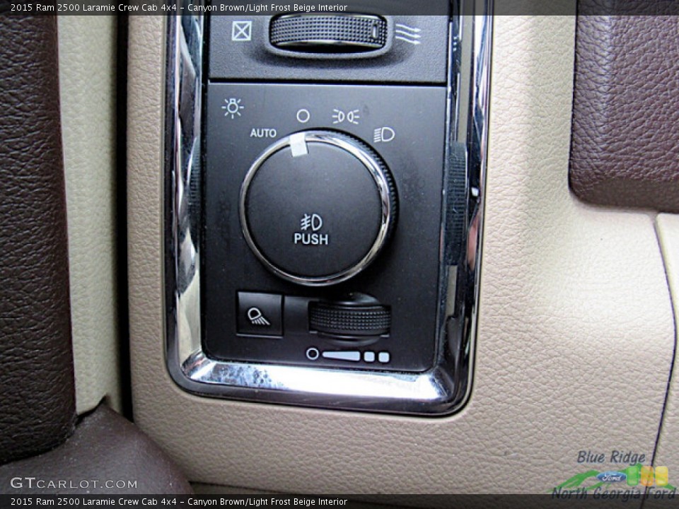 Canyon Brown/Light Frost Beige Interior Controls for the 2015 Ram 2500 Laramie Crew Cab 4x4 #144106692