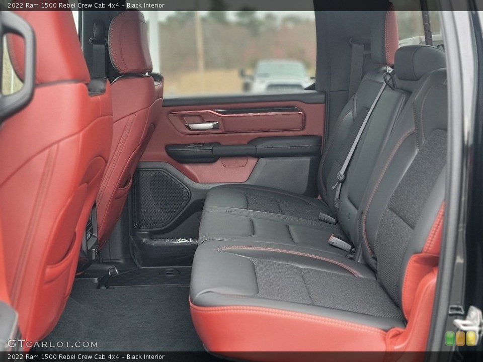 Black Interior Rear Seat for the 2022 Ram 1500 Rebel Crew Cab 4x4 #144107956
