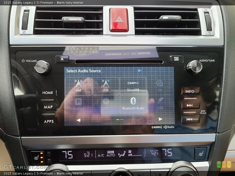 Warm Ivory Interior Controls for the 2015 Subaru Legacy 2.5i Premium #144108511