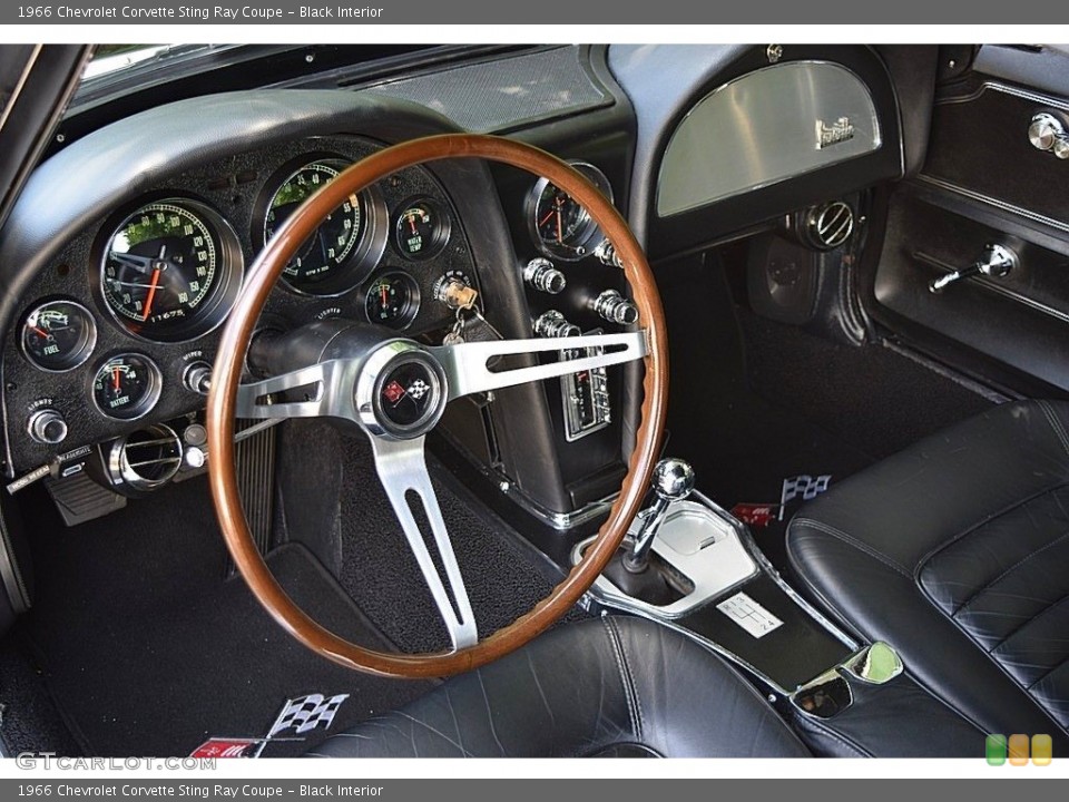 Black Interior Dashboard for the 1966 Chevrolet Corvette Sting Ray Coupe #144111799
