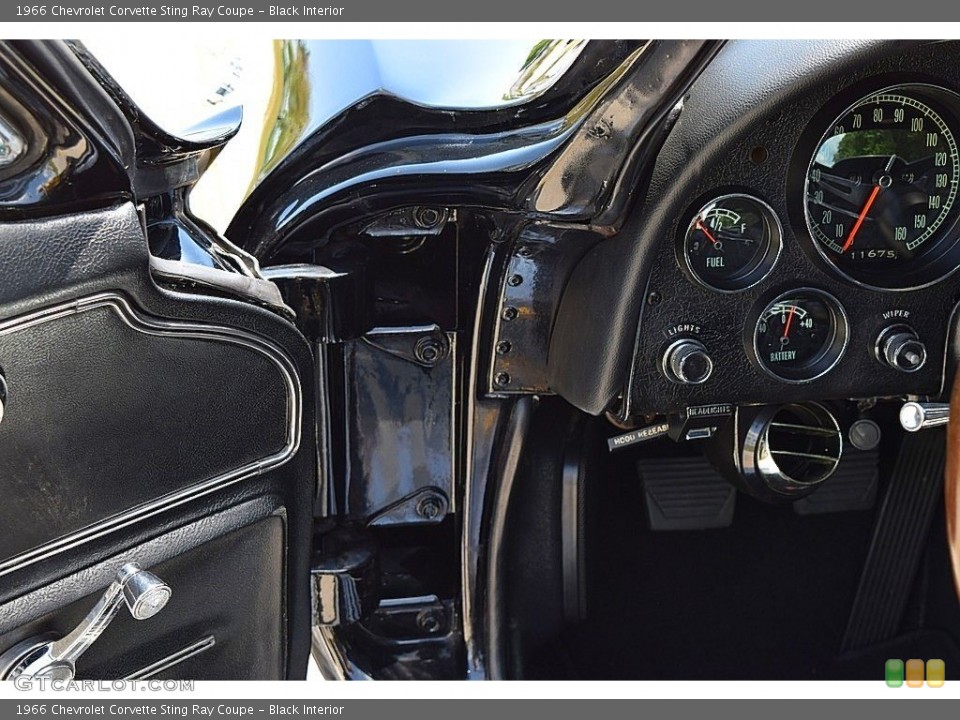 Black Interior Gauges for the 1966 Chevrolet Corvette Sting Ray Coupe #144111877