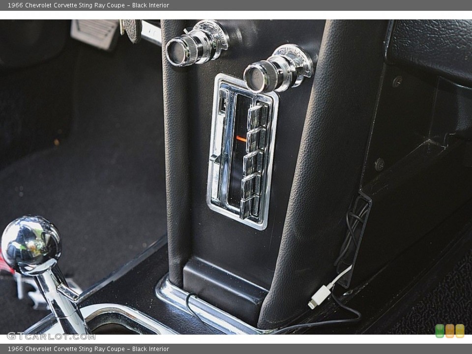 Black Interior Audio System for the 1966 Chevrolet Corvette Sting Ray Coupe #144112150