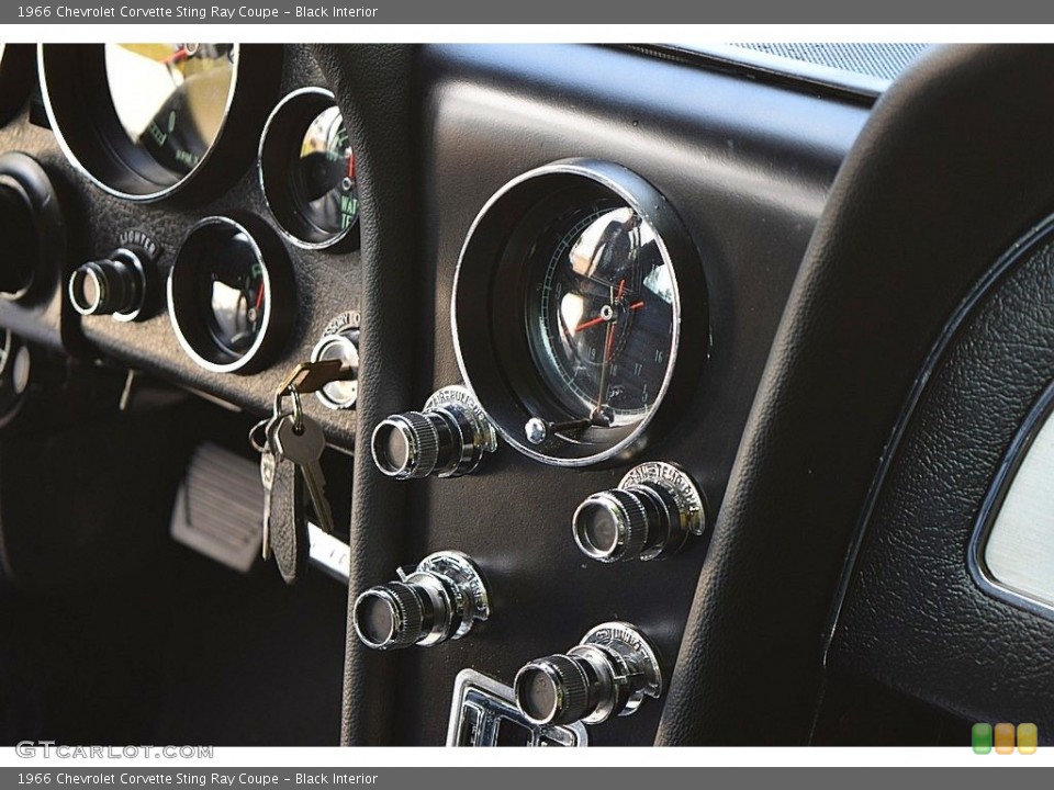 Black Interior Controls for the 1966 Chevrolet Corvette Sting Ray Coupe #144112219
