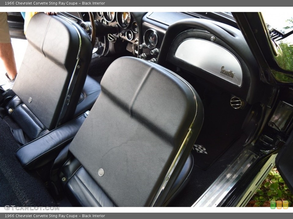 Black Interior Rear Seat for the 1966 Chevrolet Corvette Sting Ray Coupe #144112402