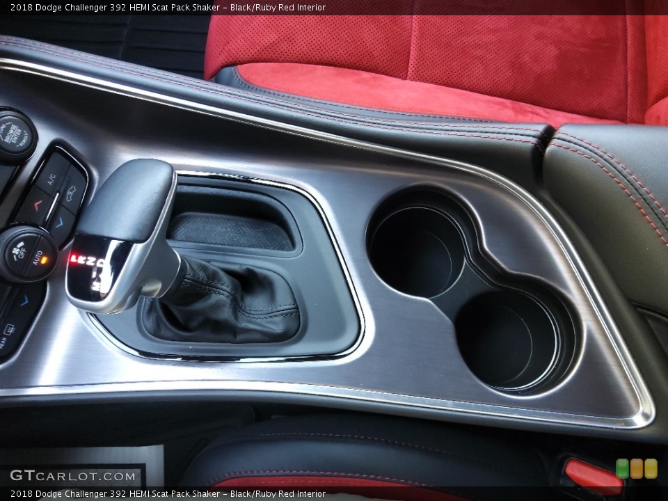 Black/Ruby Red Interior Transmission for the 2018 Dodge Challenger 392 HEMI Scat Pack Shaker #144113167