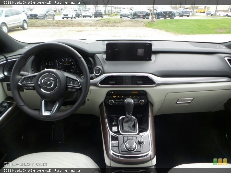 Parchment Interior Dashboard for the 2022 Mazda CX-9 Signature AWD #144115705