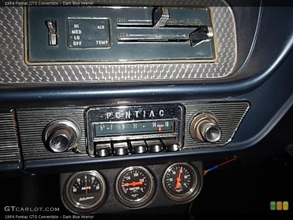 Dark Blue Interior Controls for the 1964 Pontiac GTO Convertible #144115921