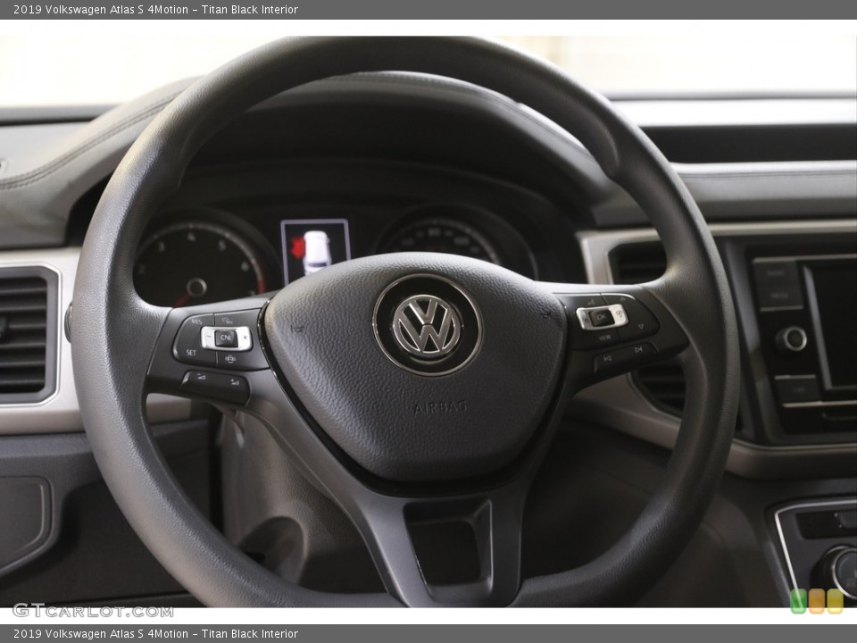 Titan Black Interior Steering Wheel for the 2019 Volkswagen Atlas S 4Motion #144116971