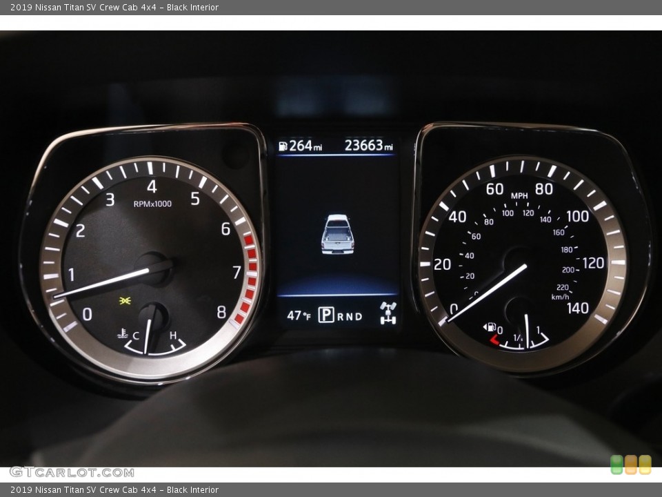 Black Interior Gauges for the 2019 Nissan Titan SV Crew Cab 4x4 #144119517