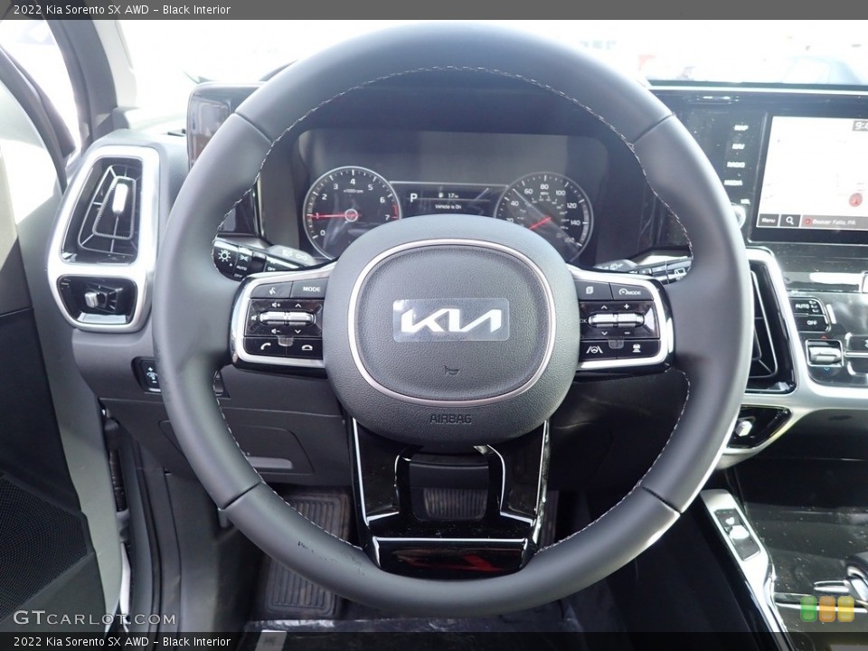 Black Interior Steering Wheel for the 2022 Kia Sorento SX AWD #144119895