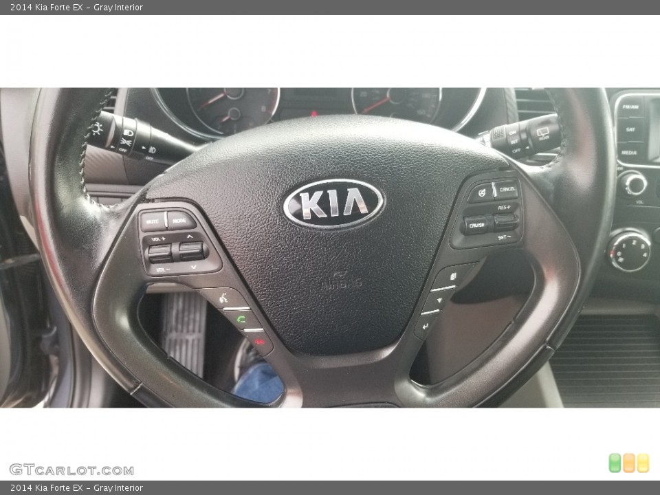Gray Interior Steering Wheel for the 2014 Kia Forte EX #144119952