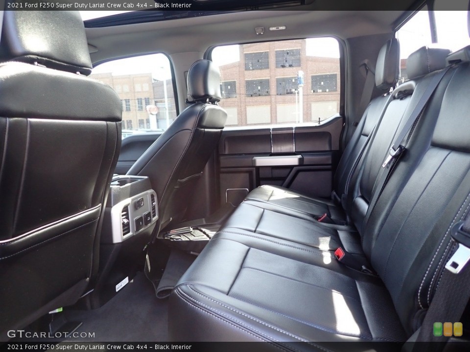 Black Interior Rear Seat for the 2021 Ford F250 Super Duty Lariat Crew Cab 4x4 #144120222