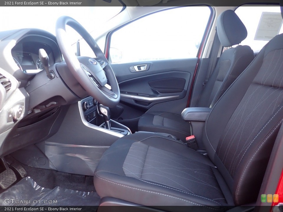 Ebony Black Interior Front Seat for the 2021 Ford EcoSport SE #144121626
