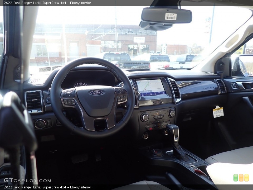Ebony Interior Dashboard for the 2022 Ford Ranger Lariat SuperCrew 4x4 #144122142