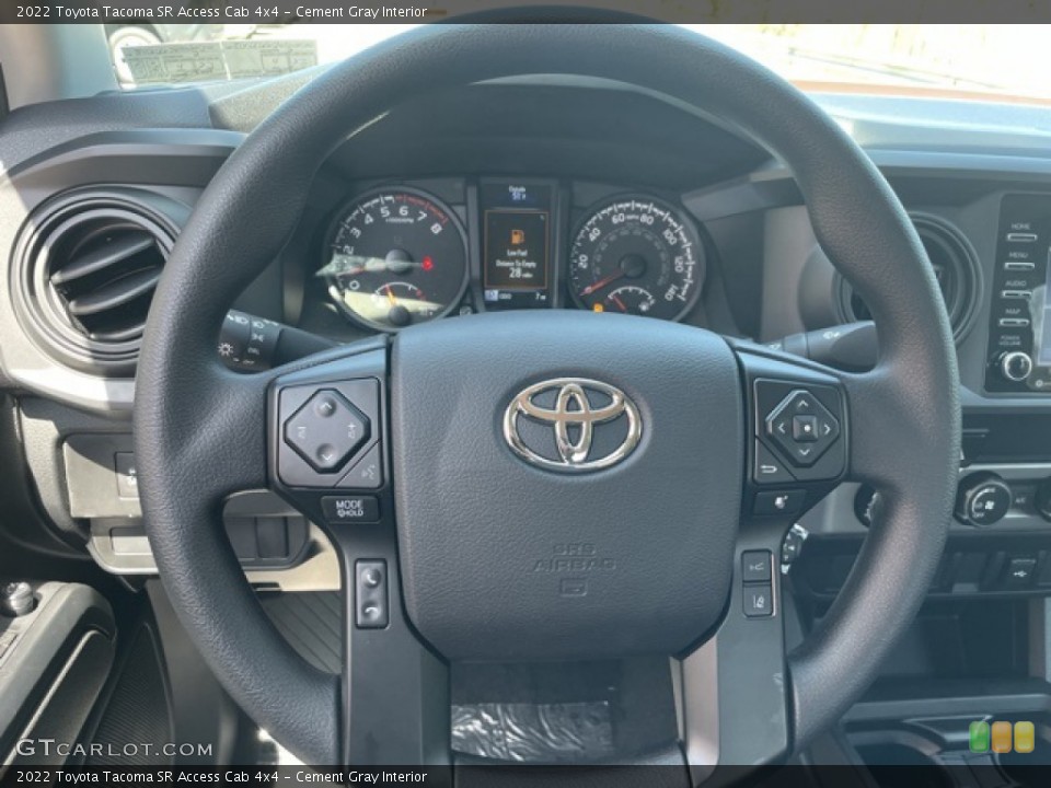 Cement Gray Interior Steering Wheel for the 2022 Toyota Tacoma SR Access Cab 4x4 #144124305
