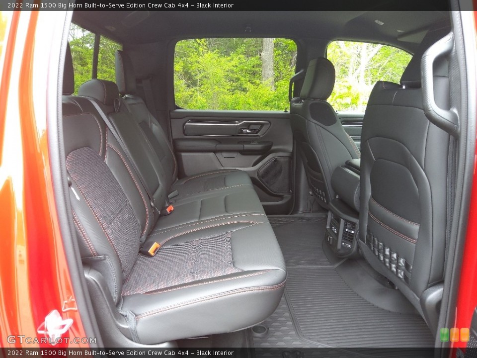 Black Interior Rear Seat for the 2022 Ram 1500 Big Horn Built-to-Serve Edition Crew Cab 4x4 #144126794