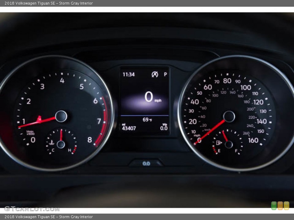 Storm Gray Interior Gauges for the 2018 Volkswagen Tiguan SE #144127289