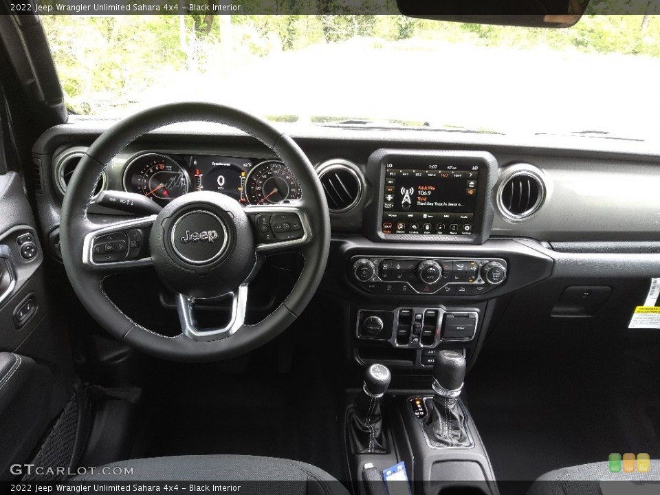 Black Interior Dashboard for the 2022 Jeep Wrangler Unlimited Sahara 4x4 #144127628