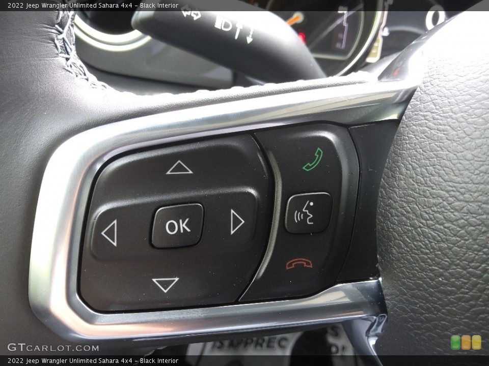 Black Interior Steering Wheel for the 2022 Jeep Wrangler Unlimited Sahara 4x4 #144127754