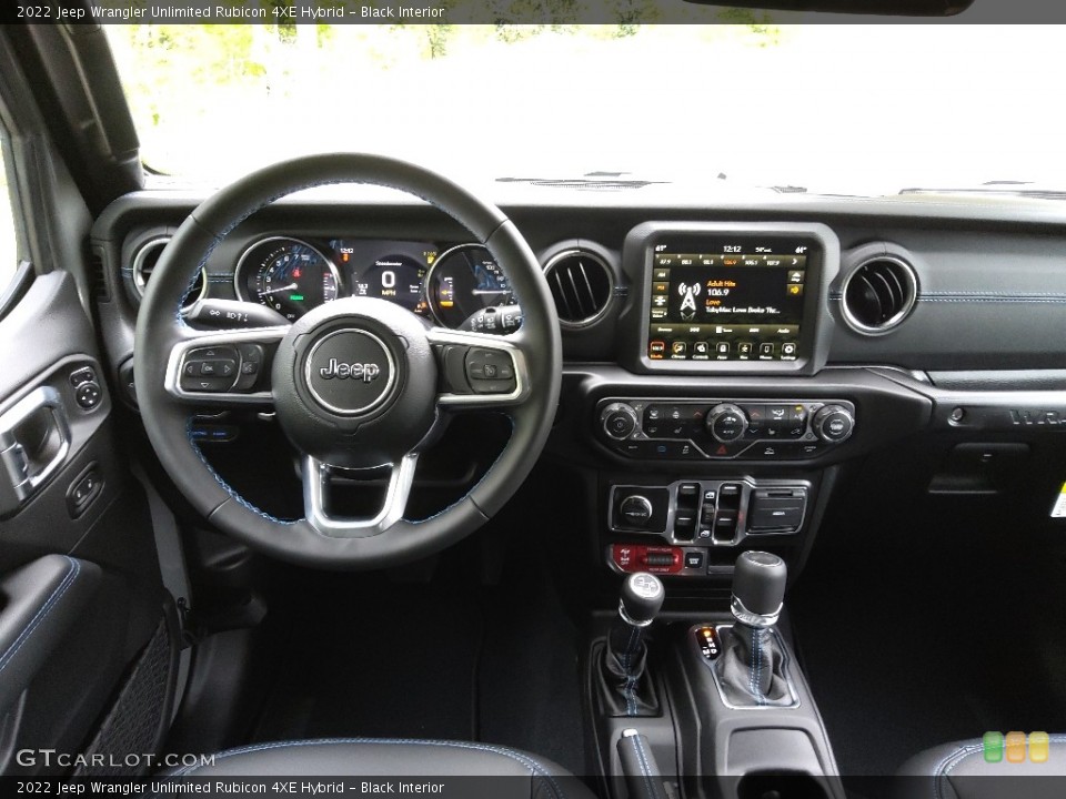 Black Interior Dashboard for the 2022 Jeep Wrangler Unlimited Rubicon 4XE Hybrid #144128717