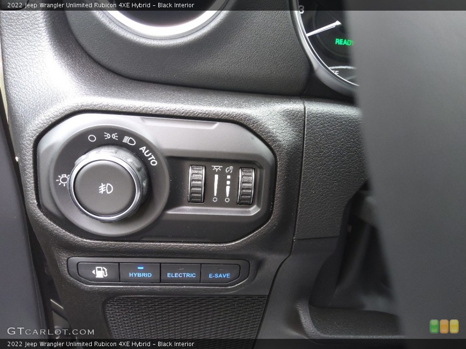 Black Interior Controls for the 2022 Jeep Wrangler Unlimited Rubicon 4XE Hybrid #144128741