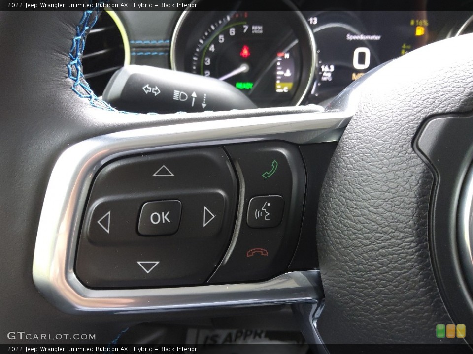 Black Interior Steering Wheel for the 2022 Jeep Wrangler Unlimited Rubicon 4XE Hybrid #144128771