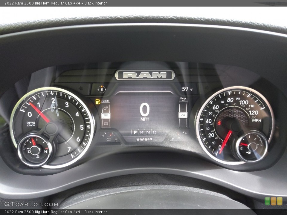 Black Interior Gauges for the 2022 Ram 2500 Big Horn Regular Cab 4x4 #144130361