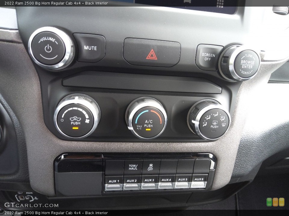 Black Interior Controls for the 2022 Ram 2500 Big Horn Regular Cab 4x4 #144130454