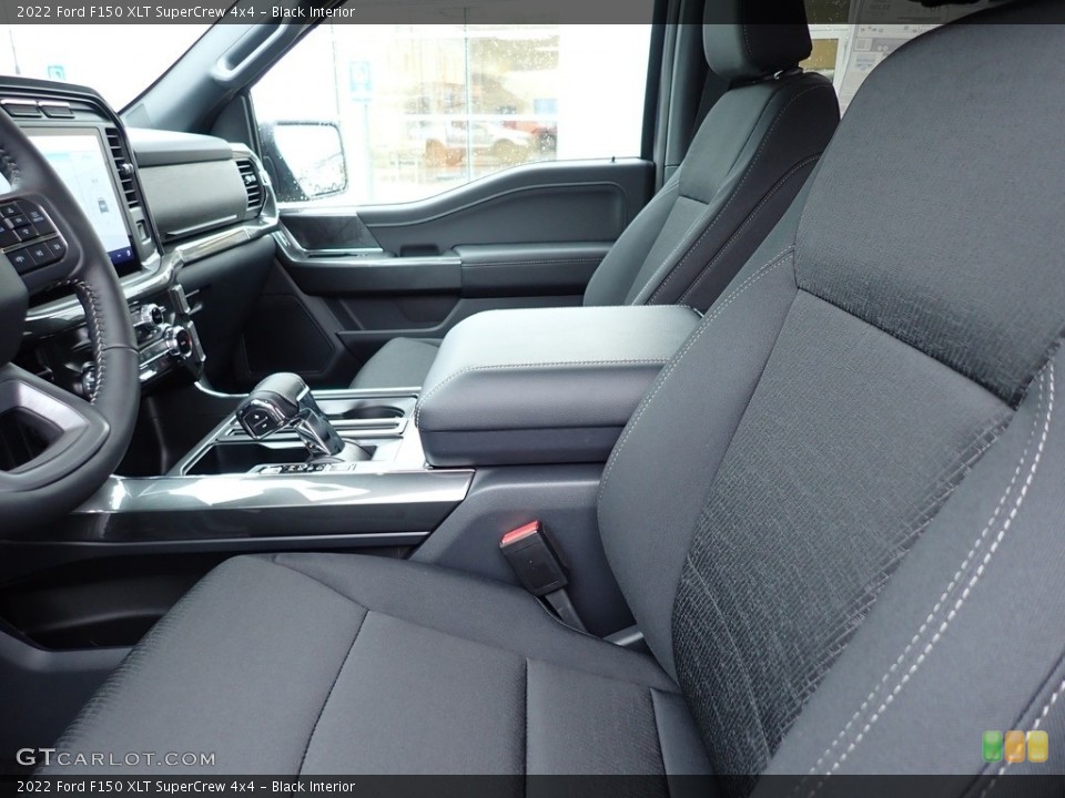 Black Interior Front Seat for the 2022 Ford F150 XLT SuperCrew 4x4 #144132886