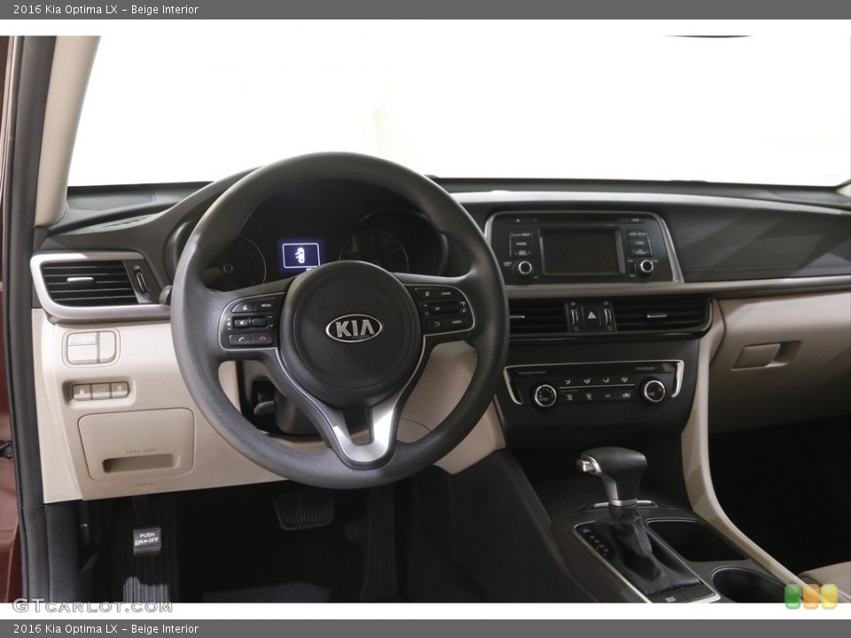 Beige Interior Dashboard for the 2016 Kia Optima LX #144132918