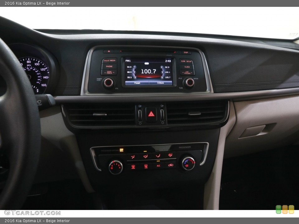 Beige Interior Controls for the 2016 Kia Optima LX #144132985