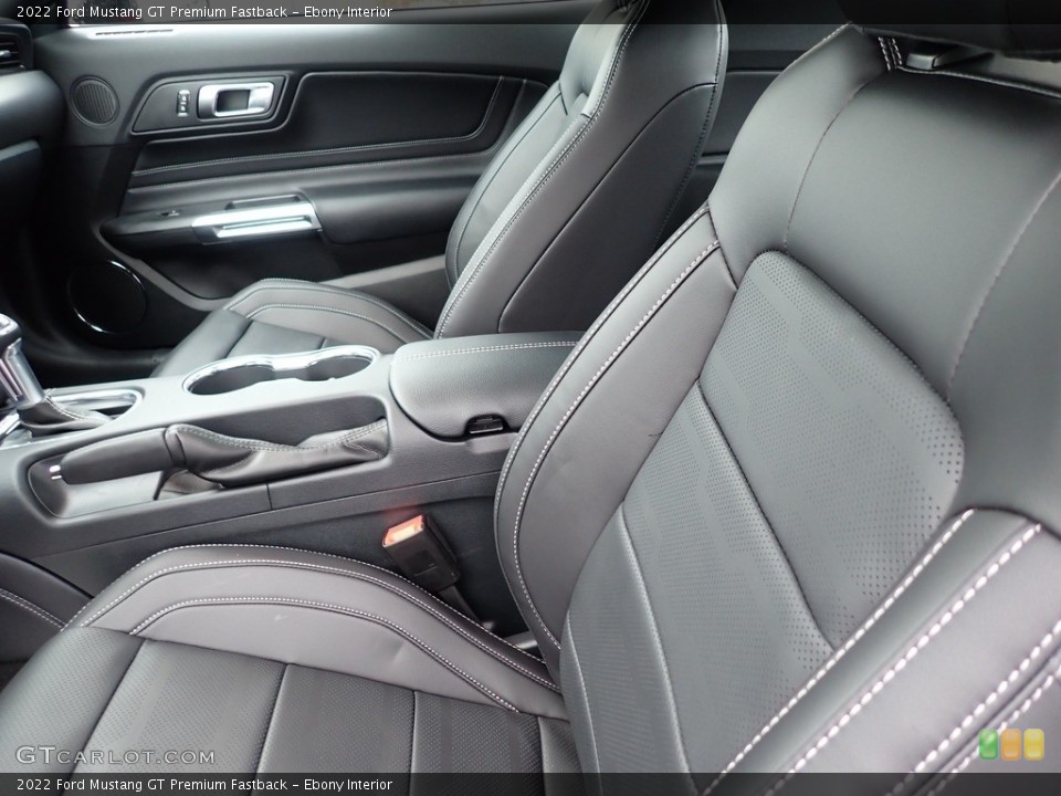 Ebony Interior Front Seat for the 2022 Ford Mustang GT Premium Fastback #144133951