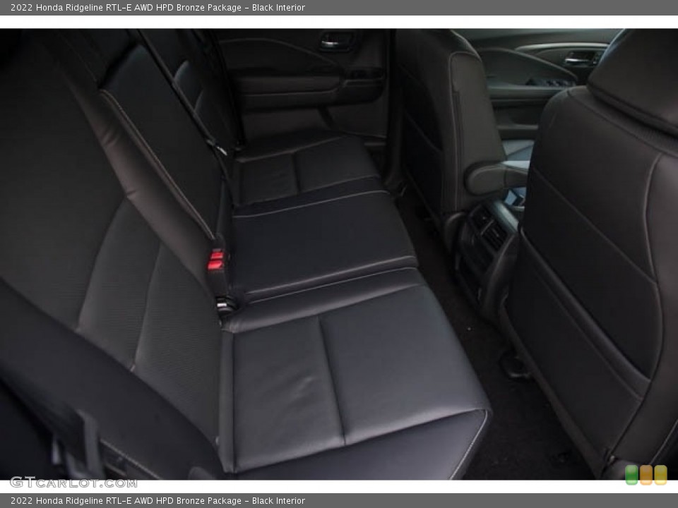Black Interior Rear Seat for the 2022 Honda Ridgeline RTL-E AWD HPD Bronze Package #144135265